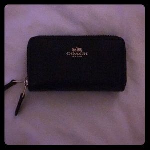 Coach black leather wallet